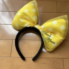 ミニーマウス 水玉カチューシャ イエロー