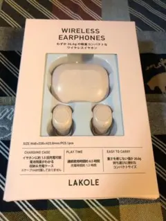 新品　Bluetooth　LAKOLE ワイヤレスイヤホン　イヤフォン　イヤホン