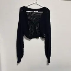 WEGO 黒 カーディガン メッシュのサムネイル