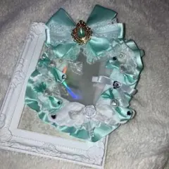 【B8】トレカケース トレカケースデコ レースデコ グリーン 緑