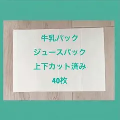 牛乳パック・ジュースパック　解体済み（上下カット済み／40枚）