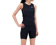 新品　フィットネス 水着 ラン型 上下　セパレート（ブラック ９Ｍ）前ファスナー