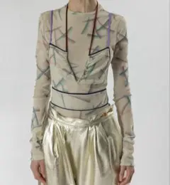 フミカウチダ FLOCKY PRINTED TULLE DOUBLE-FRONT - メルカリ