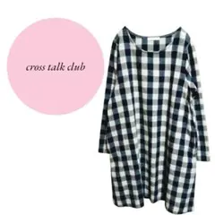 【crosstalkclub】 綿100♡ワンピース【М】体型カバー♡チェック柄