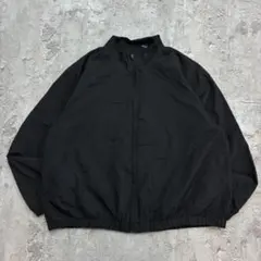 い*ち様 ジップアップジャケット　L　ブラック　無地　古着