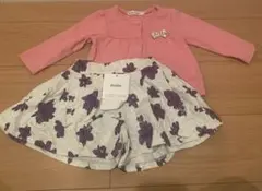 Bebe トップスと花柄ボトムスセット 90センチ