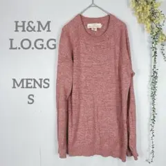 H&M L.O.G.G セーター　ニット　コットン　S 赤　MIX まだらのサムネイル