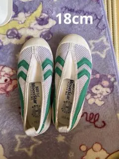 Moonstar プロテクトスニーカー 18.0cm ホワイト/グリーン