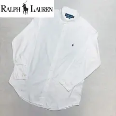 Ralph Lauren 長袖ボタンダウンシャツ 白 ロゴ刺繍 ラルフローレンのサムネイル
