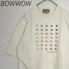 BOWWOW Tシャツ クルーネック サイドスリット 犬プリント 大きめのサムネイル