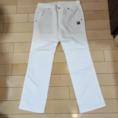 マークアンドロナ M&L ゴルフパンツ スカル総柄 白 48 近年モデル