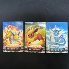 希少ポケモンカード サンダース・ブースター・シャワーズセット