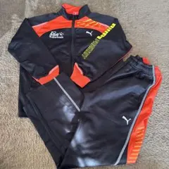 PUMA ジャージセット 130サイズ ブラック/オレンジ