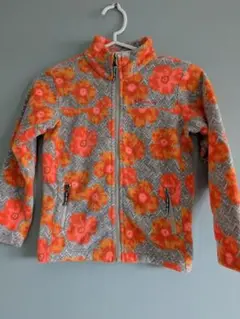 Columbia フラワーパターン フリースジャケット XS（約120㌢）