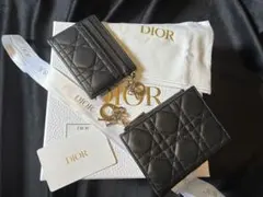 Dior ダリアウォレット&カードホルダー 2点セット カナージュ ブラック