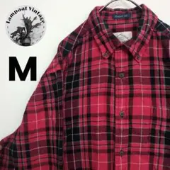 US古着 フランネルシャツ ST.JOHN′SBAY レッド ブラック M