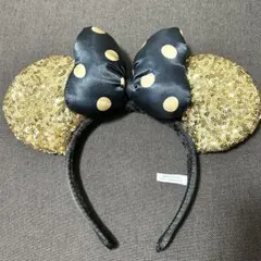 ディズニー ミニースパンコール カチューシャ(ゴールド)