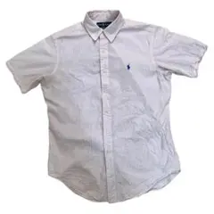 ラルフローレン 半袖シャツ M ピンク ストライプ