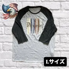 古着　人気　Pendleton 七分袖カットソー Lサイズ グレー/ブラックのサムネイル