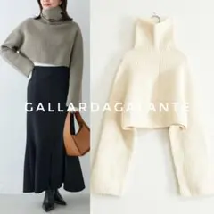 美品 GALLARDAGALANTE ウールカシミヤ ショートタートルニット