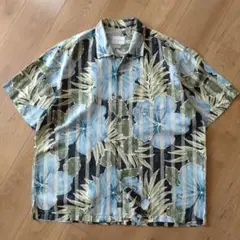 Tommy Bahama アロハシャツ/リネン&シルク/A150/古着/XL