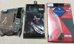 40デニール（ヘレンブラウン）・80デニール（黒）・ストッキング（黒）3点セット