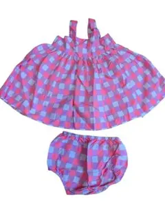 【jacadi】チェック柄ワンピースセット 81cm 18M