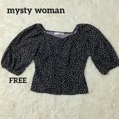mysty woman ミスティウーマン　チュニック 五分袖　ドット　FREEのサムネイル