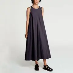 サヤカデイビスSAYAKADAVISダークグリーンツイストスリーブワンピースS