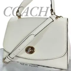 コーチ 2way ハンドバッグ ショルダーバッグ レザー ターンロック