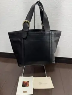 Old COACH black Leather Handbag 4133