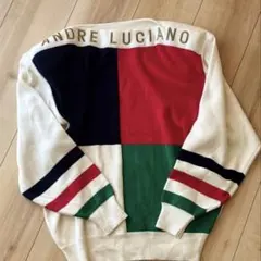 Vintage ANDRE LUCIANO カラーブロック長袖ニット