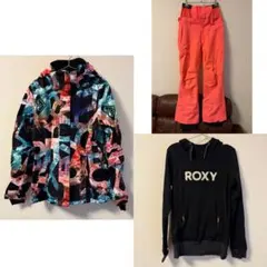 ROXY スノーボード ウェア セット 上下 パーカー カラフル