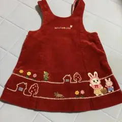 （美品）MIKIHOUSE コーデュロイワンピース 80