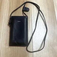 BEAURE ブラック スマホショルダーバッグ