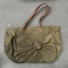 美品LANVIN en Bleu ハンドバッグ トート カーキ シャルロット