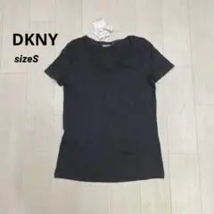 タグ付き DKNY ダナキャラン 半袖 ストレッチ カットソー ブラック Sのサムネイル