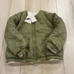 リバーシブル　中綿コート オリーブグリーン/ホワイト　アウター　未使用　タグ有り