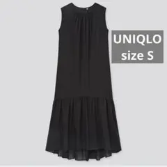 ユニクロ　Sサイズ　黒　UNIQLO ワンピース　ロングワンピース　ノースリーブ