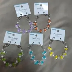 【画像内1色につき300円】ハート パール ストラップ 推し活 メンカラ