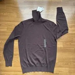 k*i様 UNIQLO エクストラファインメリノ　タートルネックセーター M ブ