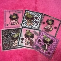 ヒスミニ ステッカー シール 6枚セット グリッター