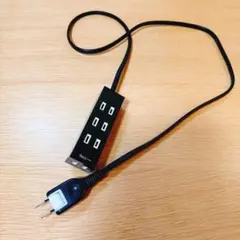 エレコム 電源タップ 延長コード flecc barra 4個口 1m ブラック