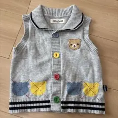 キムラタン　Piccolo クマさん　ベスト　サイズ80