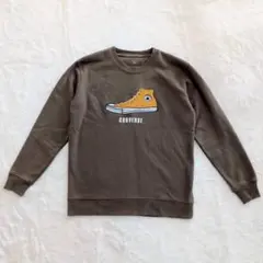 ▪️コンバース 刺繍 スウェット トレーナー 裏起毛 ユニセックス ブラウン M