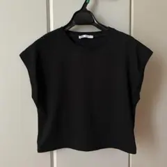 ZARA フレンチスリーブTシャツ黒のサムネイル