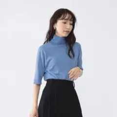 Demi-Luxe BEAMS 絹100　シルク ハーフスリーブ ニットのサムネイル