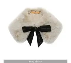 フィント Fi.n.t　ロゴリボンエコファーティペット　ivory×blackのサムネイル