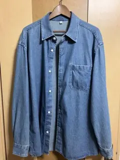 【極美品】GU ウォッシュドシャツ(デニム) XL