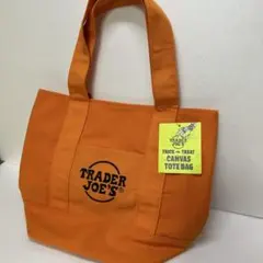 新品　TRADER JOE'S オレンジ トートバッグ